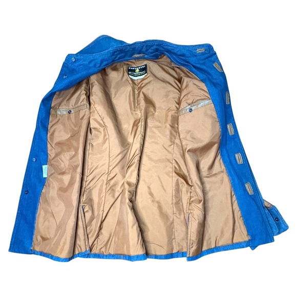 Vintage 70s Denim Jacket Blazer Women's Medium Leather Detail Western Retro - Picture 10 of 10